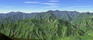 矢筈山方向