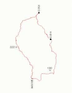 地形図万石西尾根