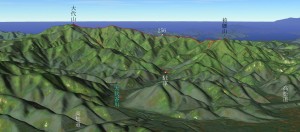 袴腰山鳥瞰図